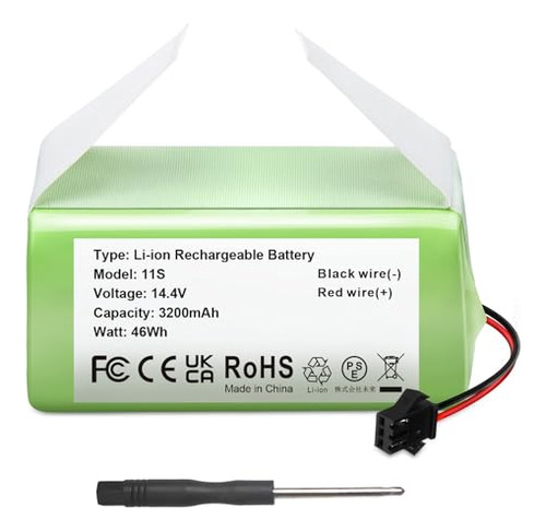 Batería Mejorada De 3200 Mah Compatible Eufy Robovac 1...