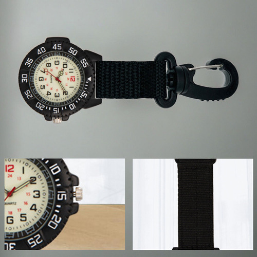 Reloj Con Mosquetón Luminous Compass Para Exteriores, Correa