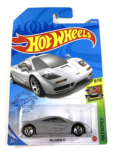 Hot Wheels , Mclaren F1 Silver, Hw Exotics 8/10, 235/250