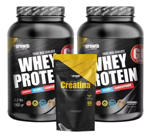 Proteina Isolate 2 Kg + Creatina Monohidrato Pura +growth