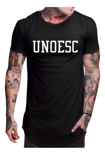 Camiseta Longline Unoesc Universidade Oeste Santa Catarina