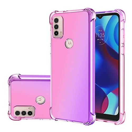 Funda Para Motorola Moto E20 Xt2155 Color Rosa/morado