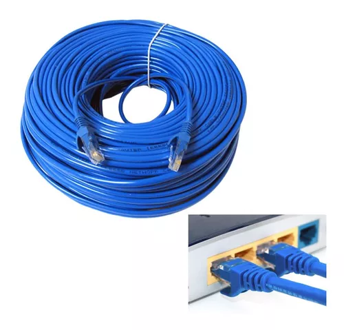 Cable Internet Rj45 Lan Red Cat 5e Ethernet De 20 Metros