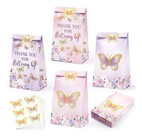 Kits De Decoración 24 Bolsas De Caramelos De Mariposa