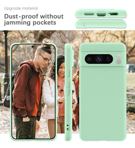 Estuche Case Protector Silicon Para Google Pixel 8 Pro Green