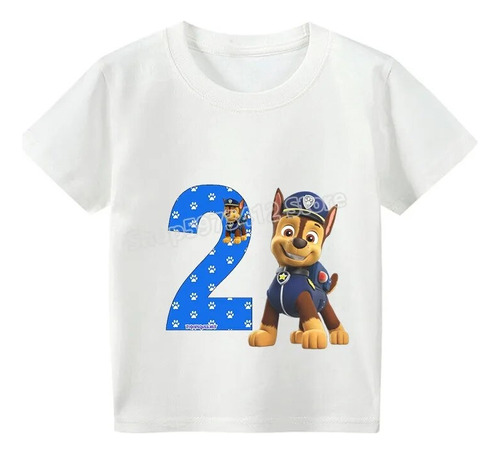 Polera De Paw Patrol Chase Con Numero