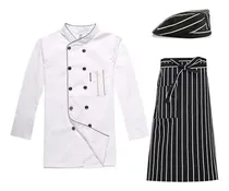 Comprar Paquete Uniforme Chef Gorro Chef Filipino De Mangas Largas