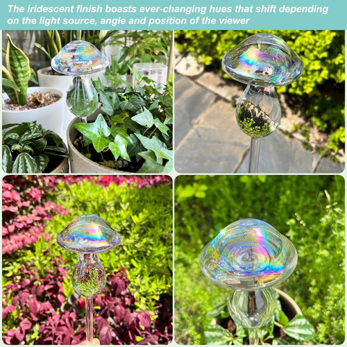 Mm W Globos De Riego Para Plantas Iridiscentes De Hongos