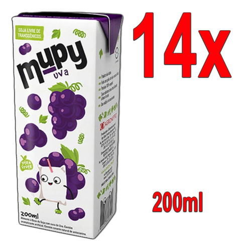 Suco De Uva Soja Suquinho Para Lanchinho 200ml Mupy Atacado