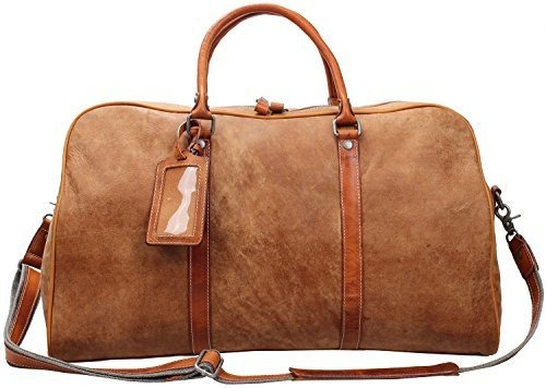 Bolso De Viaje De Cuero Iblue Bolsa De Viaje Weekender Duffe