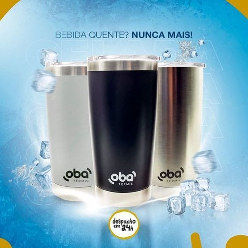 Imagem 6 de 6 de Oferta Kit 2 Copos Térmicos Inox C/ Tampa & Abridor