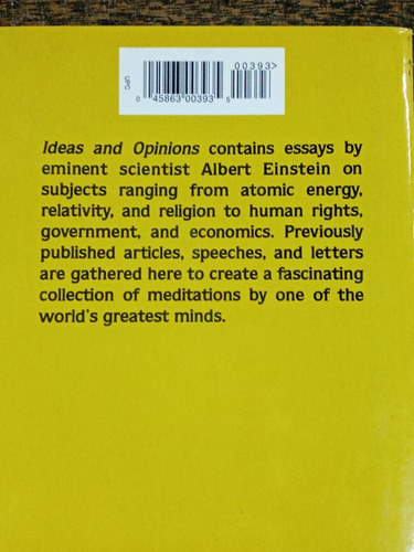 Imagen 2 de 6 de Ideas And Opinions * Albert Einstein * Random House *