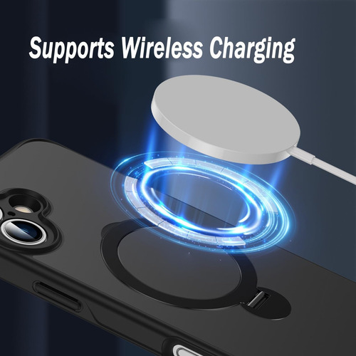 Para iPhone 16, Capa Protetora Com Anel Magnético.