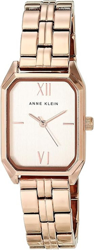 Reloj Mujer Anne Klein Cristal Mineral 24 Mm Ak/3774rgrg Color de la correa Rosa dorado Color del bisel Rosa dorado Color del fondo Rosa