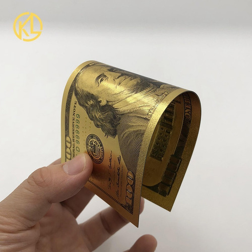 7 Billetes Dorados De Dolares - Coleccionables En Pan De Oro