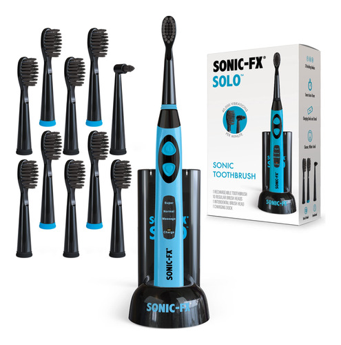 Sonic-fx Solo Cepillo De Dientes Elctrico Con 10 Cabezales D