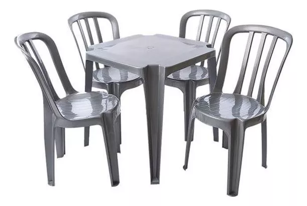 Primeira imagem para pesquisa de conjunto de mesa com 4 cadeiras plastico