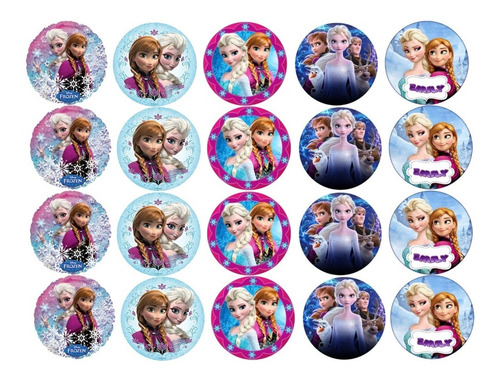 500 Topper P/ Cupcakes De Oblea Comestible Diseños A Elegir