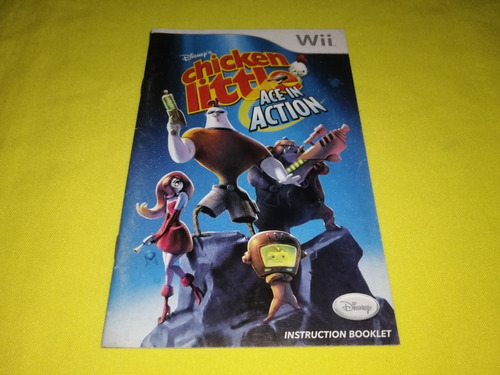 Manual Original Chicken Little Ace In Action Nintendo Wii 