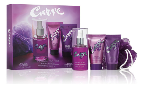 Juego De Fragancias De Perfume Para Mujer 4 Pzs Curve Crush