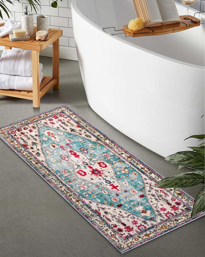 Alfombra Lahome Tribal Bohemia 2 X 4.3 Aqua A