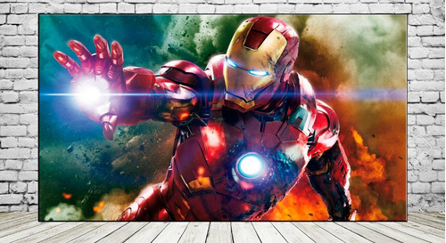 Cuadros Avengers Iron Man 72x45 Lienzo Canvas Habitacion B12