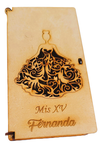 20 Bonitas Cajas Para Invitación Xv Años, Boda En Mdf Xv