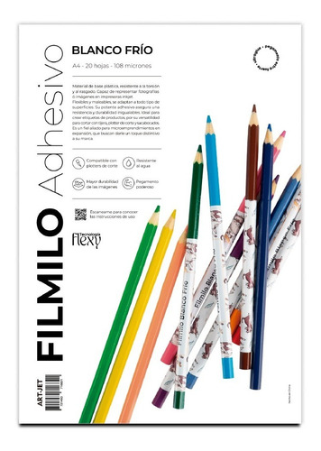 Filmilo Art-jet Adhesivo Blanco Frío A4 20 Hojas