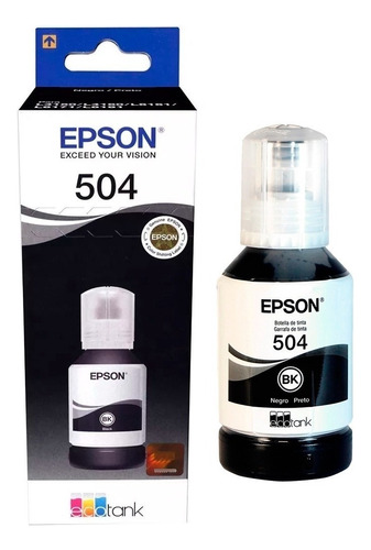 Botella Tinta Epson 504 Negro Original L4150 L4260 L6270 