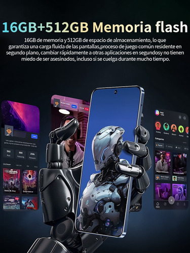 Últimas Ofertas Celular Dual Sim Vove Gt 20 Pro Android 14 Smartphone 7.3 Pulgadas Pantalla Grande Pantalla Ram16+512 Suppora 5g Red Ofertas Teléfono Negro