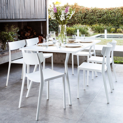 Imagen 3 de 5 de Pack X3 Silla Rio Apilable Apta Exterior