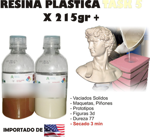 Resina Epoxica Task 5 Liquida X 215gr Figuras Esculturas
