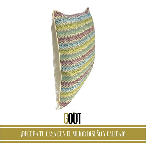 Imagen 3 de 7 de 3 Fundas De Cojín Premium 50 X 50 Cm Estilo Gobelino Zig Zag