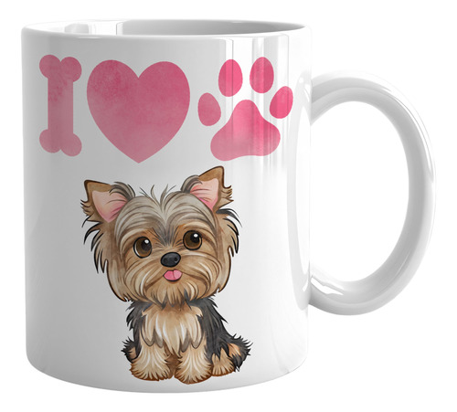 Taza Desayuno I Love Yorkshire Terrier Perro