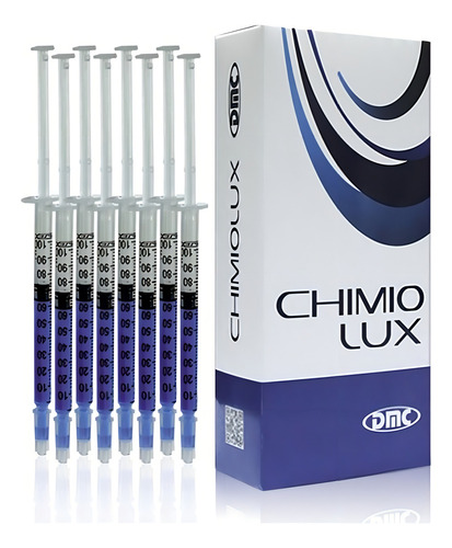Caja azul de metileno Chimiolux DMC con 10 jeringas de 10 ml, capacidad de 10 ml