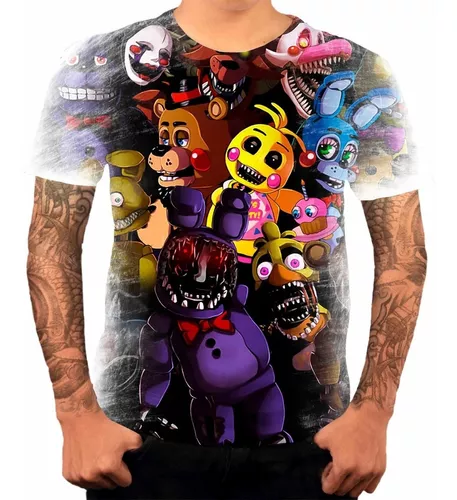 Camiseta Camisa Five Nights At Freddy Fazbear Game Fnaf 442