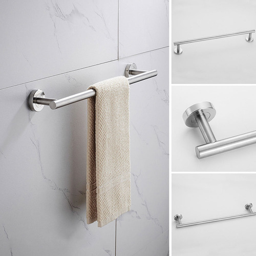 Soporte De Pared Para Barra De Toalla De Baño De Acero Inoxi