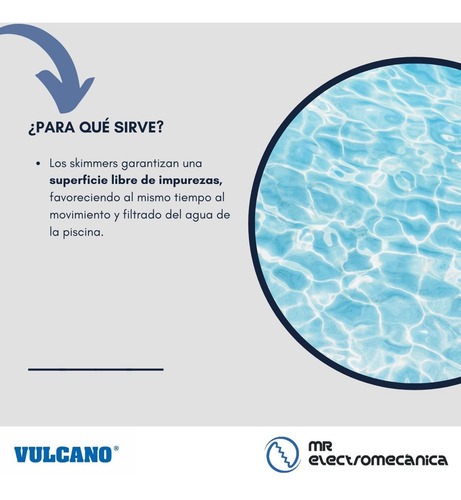 Skimmer Vulcano Boca Chica Pileta Fibra Vidrio 20cm / 119006