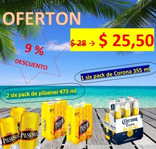 Imagen 2 de 3 de Ofetón Descuentazo En Tu Bebida Favorita Pilsener Y Corona