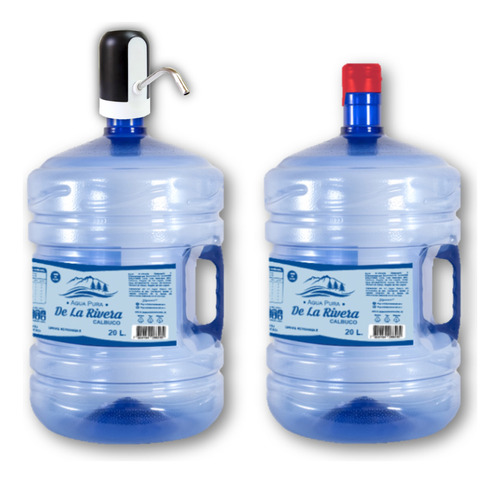 Kit Agua Purificada 2 Bidones 2 Recargas Y Disp Eléctrico