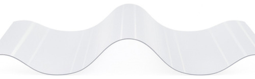 Chapa De Policarbonato Acanalado Transparente 1,10 X 3,50mts