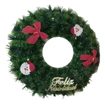 Comprar Corona Navideña Para Puertas 38 Cm Feliz Navidad