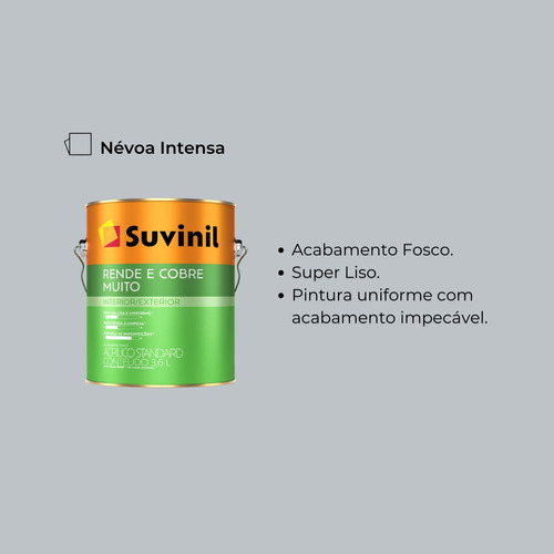Tinta Rende & Cobre Muito Névoa Intensa 3,6l Suvinil