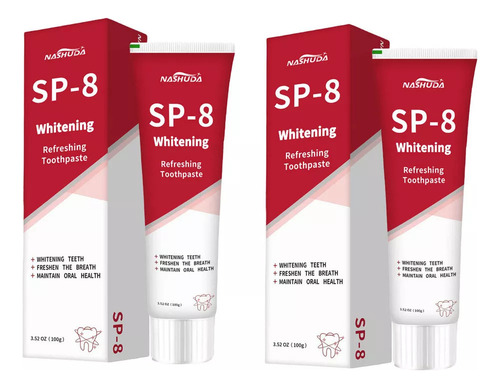 2 Cremes Dentais Branqueadores Probióticos Sp 8 100g
