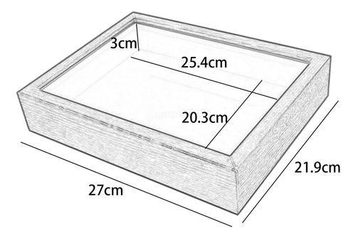 Caja De Sombra De Madera, Marco De Fotos De 8,62 Pulgadas X