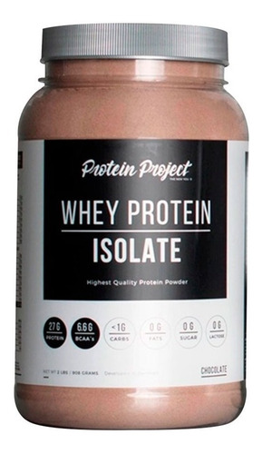 Suplemento en polvo Protein Project  Whey Protein Isolate proteínas sabor chocolate en pote de 908g