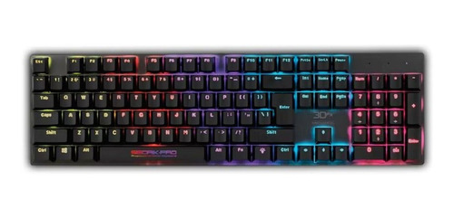 Teclado Gamer Mecanico Rgb Switch Negro 3dfx / Sedrik