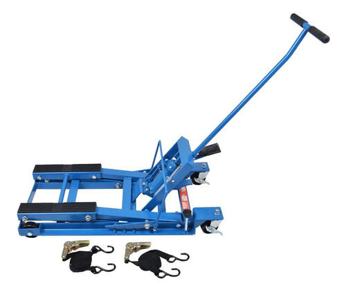 Mini Elevador Hidráulico Motos Cap 600 Kg Bovenau Mem 600 Cor Azul