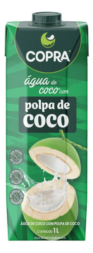 Água de Coco com Polpa De Coco c/ Vitamina C Copra 1 Litro