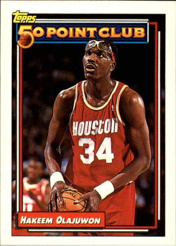 Topps Basketball 214 Hakeem Olajuwon Houston Rockets 50 Peni